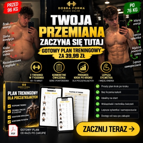 Twoja przemiana zaczyna się tutaj! 💪 Plan treningowy za 39,99 zł